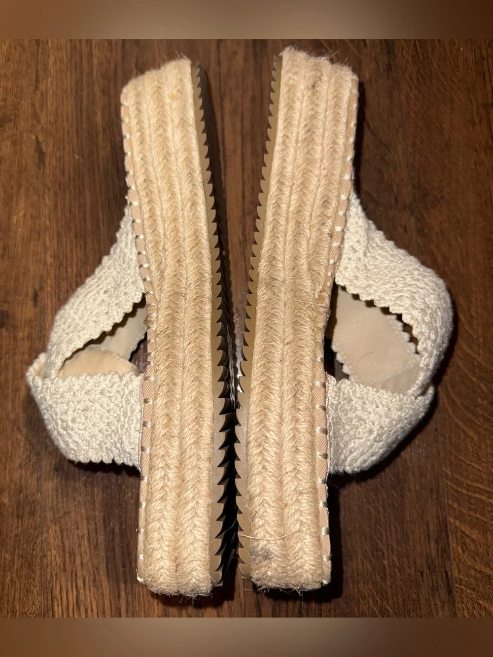 ASOS Jazlyn Wide Fit Flatform Mules Beige Size 10